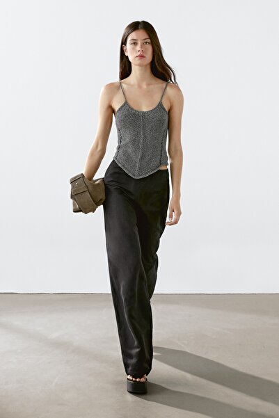 Massimo Dutti %100 pamuklu triko top