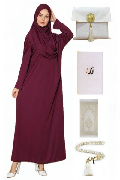 medipek Namaz Elbisesi Seccade Inci Tesbih Çanta Seti