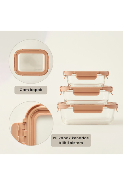 Bella Maison Terra Glass Storage Container Beige (1050 Cc)