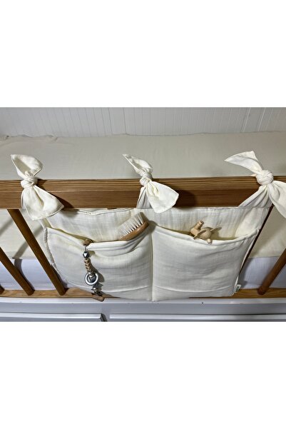 Hubb Crib Organizer Muslin Cotton Fabric Fiber Filled