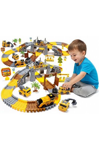 Smart Vibe Construction FunTrack Vehicle Circuit Track Set, 178 Pieces