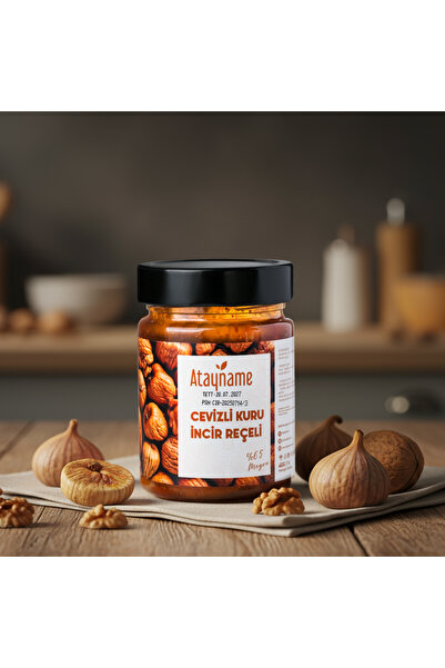 ATAYNAME Cevizli Kuru İncir Reçeli 350 G %65 Meyveli