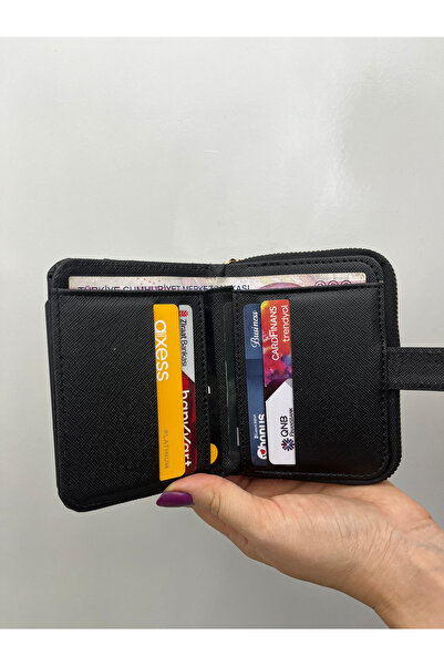 shiny ever Μικρό μέγεθος Leopard Pattern Μαύρο Καφέ Γυναικείο Δερμάτινο Πορτοφόλι