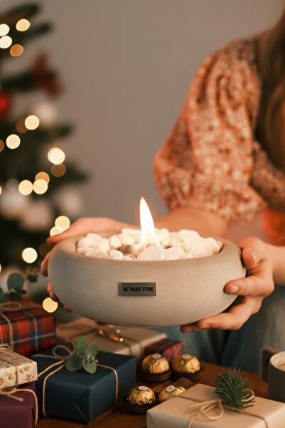 betonartt Masa Üstü Şömine ( Lots ) Ateş Çukuru ( 0,5l ) Bioethanol Şömine Ya...