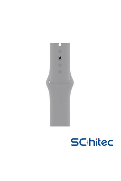 schitec 42-49mm Yeni Nesil Apple Uyumlu Akıllı Saat Kordonu Silikon Gri