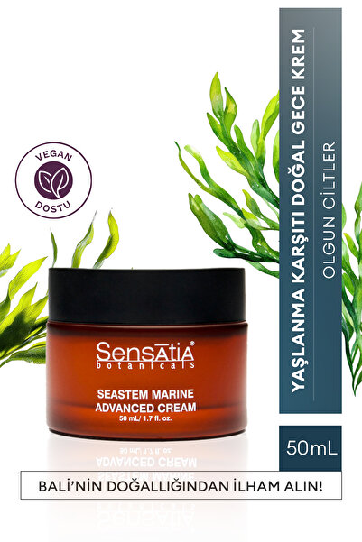Sensatia Botanicals Yaşlanma Karşıtı Doğal Gece Kremi - İnce Çizgiler, Sıkıla...