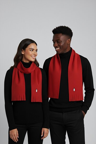 MBEY Penguin Embroidered Scarf