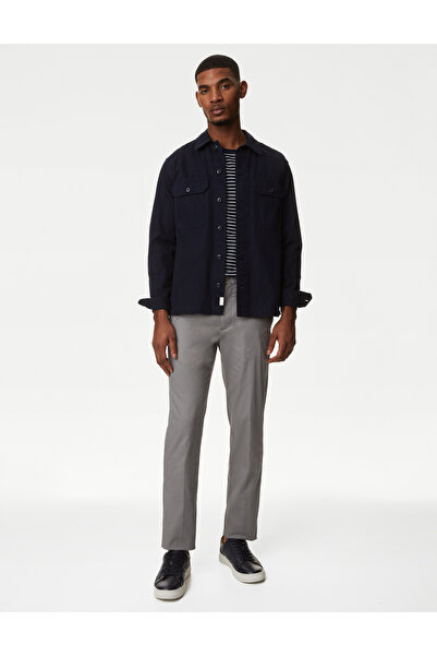 Marks & Spencer Regular Fit Hafif Dokulu Chino Pantolon