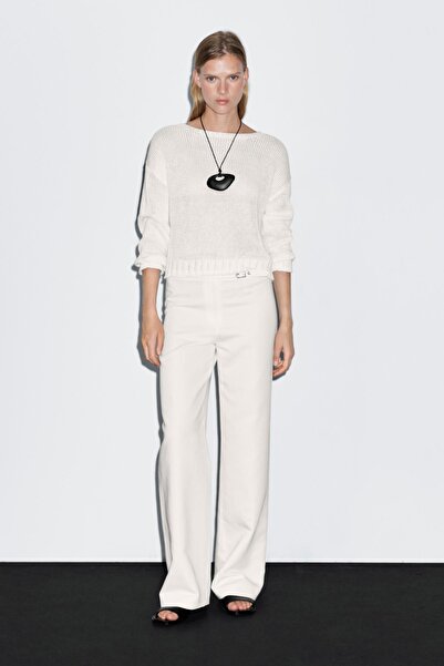 Massimo Dutti Tokalı straight fit pantolon