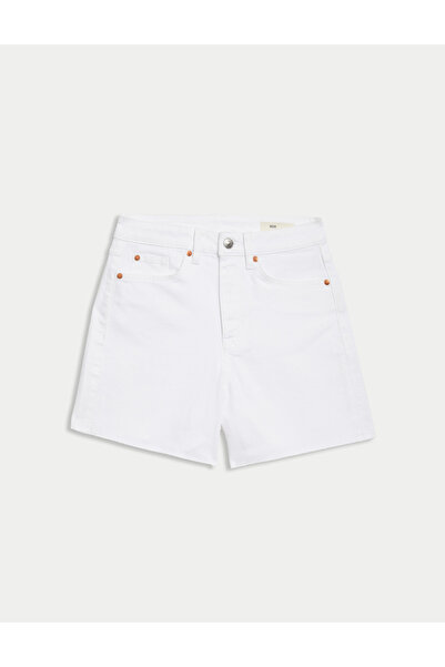 Marks & Spencer Yüksek Bel Denim Mom Şort