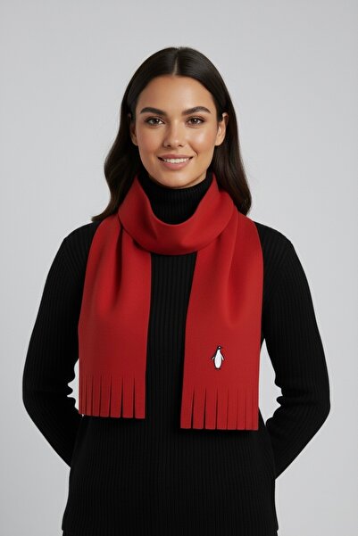 MBEY Penguin Embroidered Scarf