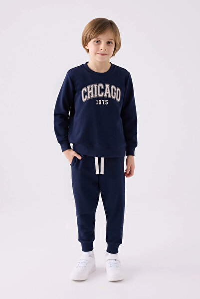Rolypoly Boy's Navy Blue Tracksuit Set