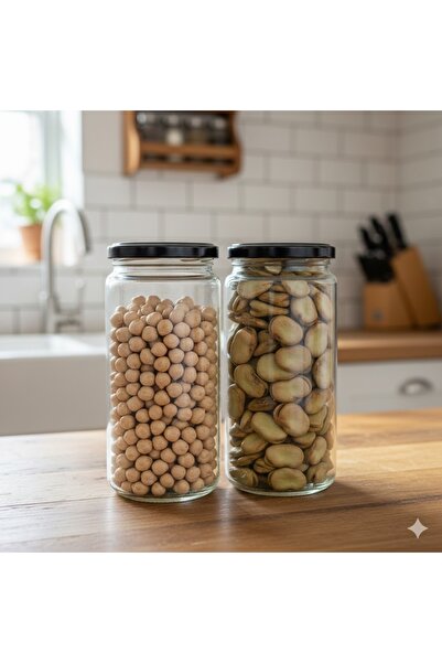junibeliw 2 Adet Çok Amaçlı Cam Şişe 500cc Domates Sos Yuvarlak Silindir Kons...