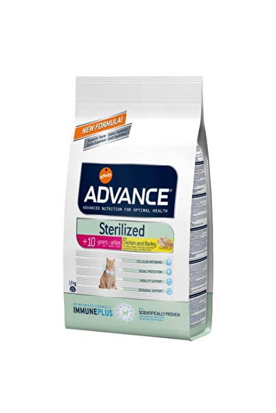Advance Tavuklu Kısırlaştırılmış 10 Yaş Ve Üzeri Yaşlı Kedi Kuru Maması 1,5 Kg
