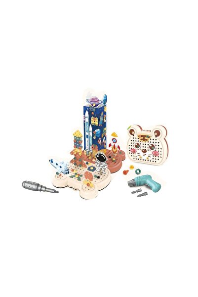 TSUMAB Kids Creative Puzzle Drill Set – 168 Pcs 3D Space Building Toy