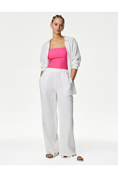 Marks & Spencer Regular Fit Kare Yaka Mayo