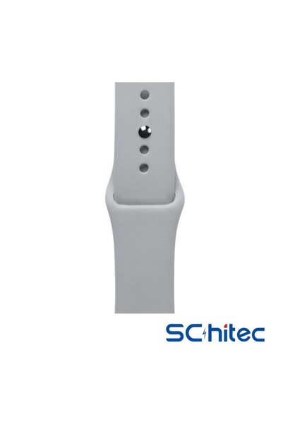 schitec 42-49mm Yeni Nesil Apple Uyumlu Akıllı Saat Kordonu Silikon Gri