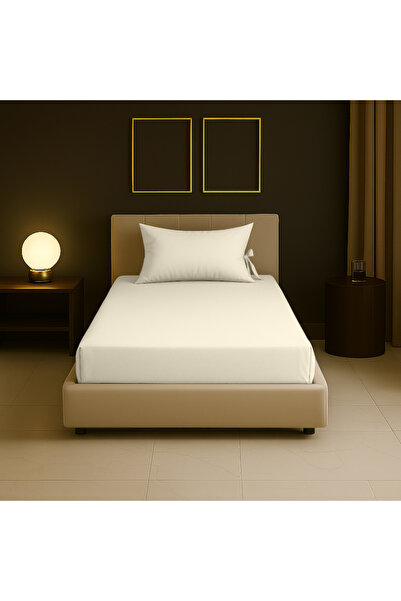 Sabia 100% Cotton 62 Thread Count (155 Tc) 100X200Cm +30Cm Height Single Size Fitted Sheet
