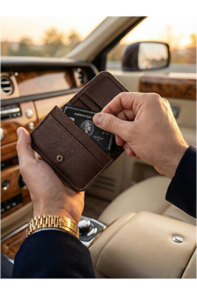 yedideri حافظة بطاقات K11 YD من الجلد الطبيعي للجنسين