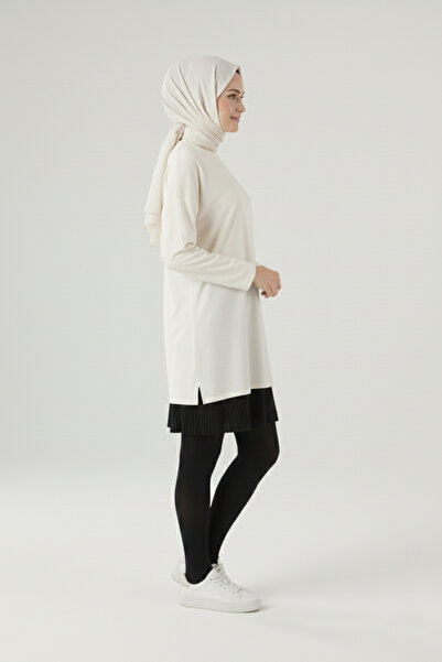 Modabenna Μαύρη γυναικεία ελαστική πλισέ γυναικεία μίνι φούστα εσωτερική επένδυση πλισέ πλισέ