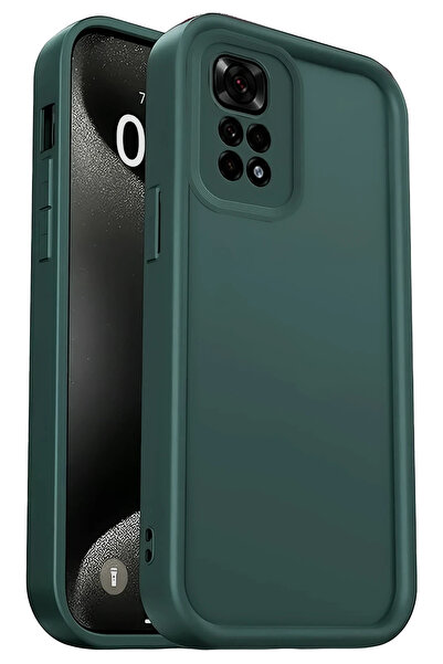 NewFace حافظة متوافقة مع هاتف Xiaomi Redmi 10 2022 من السيليكون - (152344) أخضر داكن