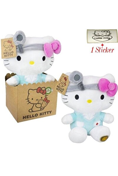 Hello Kitty Plush toy, Turquoise 27cm with sticker and gift bag