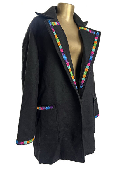 MDY-marketplace Coat with colorful pattern