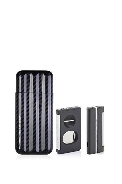 Porsche Design Gri 3'lü Karbon Fiber Puro Kılıfı Double Kesici ve Jet Puro Ça...