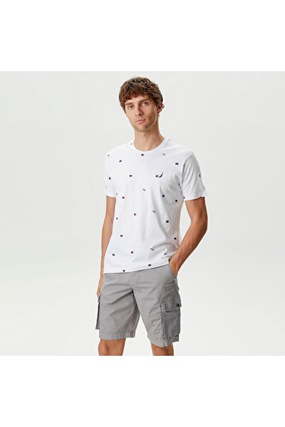 Nautica Men's White Standard Fit T-Shirt