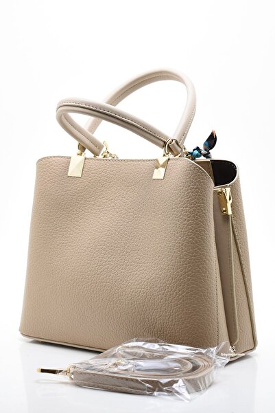 Jasmin Mink Three Compartment Women's Shoulder Bag with Shoulder Strap