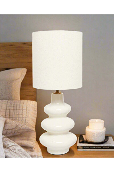 REDTAG Beige Table Lamp With Ceramic Base