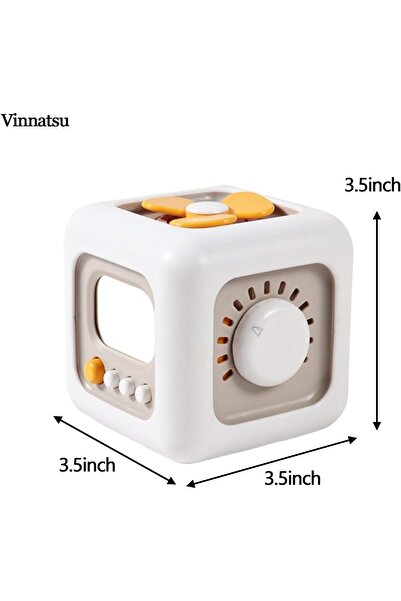 Vinnatsu Busy Activity Cube Toy for Toddlers (1-3 years) Montessori Sensory Travel Toy