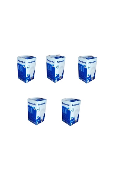 LEDX Panasoni 5 adet E27 Led Lamba, Beyaz Işık (6500K), 8.5W, 860 Lümen