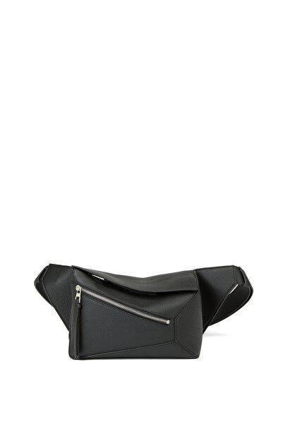 Loewe Small Puzzle Siyah Erkek Deri Bel Çantası