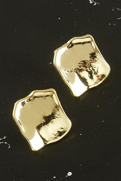 CT STONES MTXDPN موديل مربع للموسم الجديد (185836) أقراط معدنية - أصفر