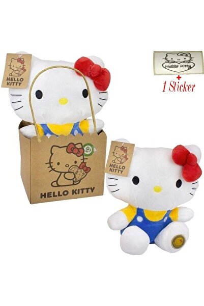 Hello Kitty Plush toy, Blue 27cm with sticker and gift bag