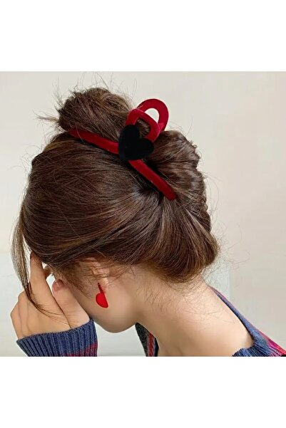 GÜLPEŞE Velvet Detailed ❤️ Latch Buckle Knob Buckle