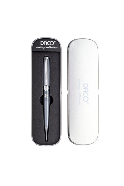 Daco Grey metal ballpoint pen Dacian Wolf, historical design, Parker type 1 mm lead, gift box