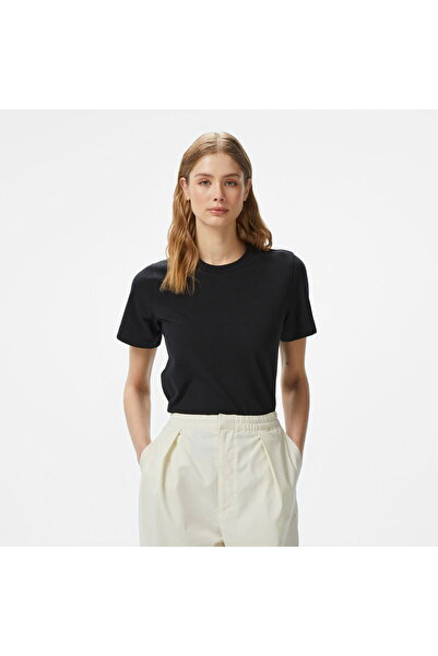 Nautica Women's Black Regular Fit Short Sleeve T-Shirt