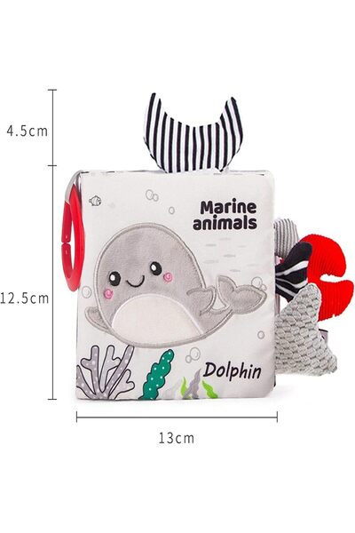 X SPRING Baby Cloth Crinkle Book – Soft High-Contrast Sensory Toy for 0-12 Months