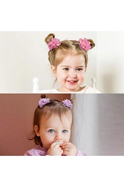 Generic DID 40pc 2-inch Chiffon Flower Hair Clips for Baby Girls (20 Pairs)