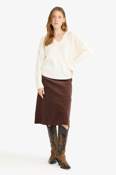 DeFacto Kahverengi Kadın Etek G1740AX/BN341