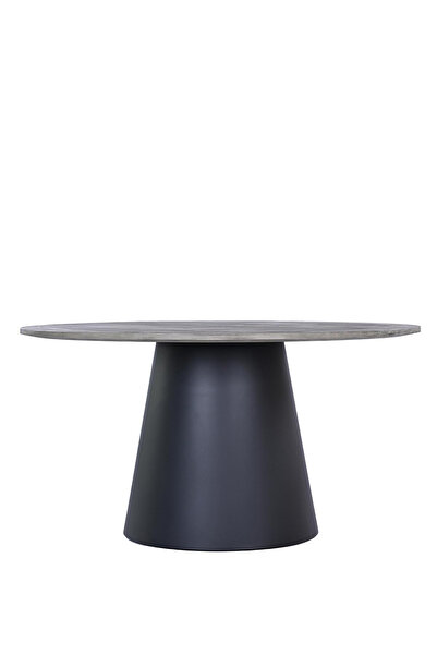 Koleksiyon WO Rotunda Siyah Ahşap Bahçe Masası