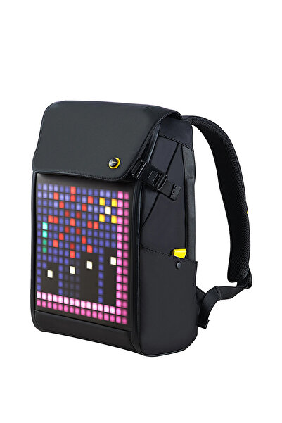 DIVOOM Pixoo Backpack Siyah Orta Boy Ledli Sırt Çantası