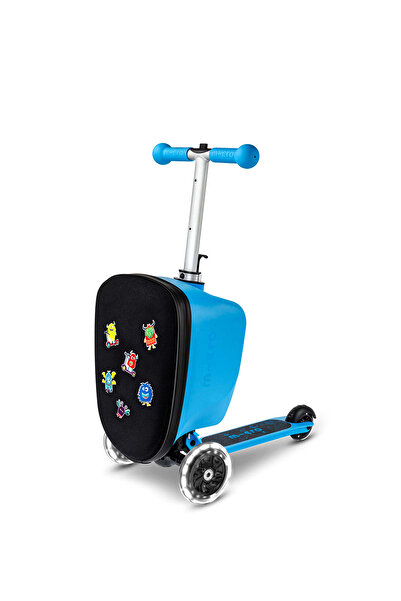Micro Luggage Junior Velcro Mavi Unisex Çocuk Scooter