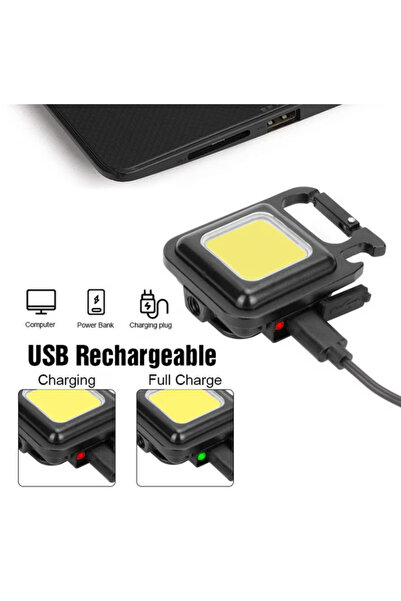 OEM Mini flashlight with beer opener 3 lighting modes Black