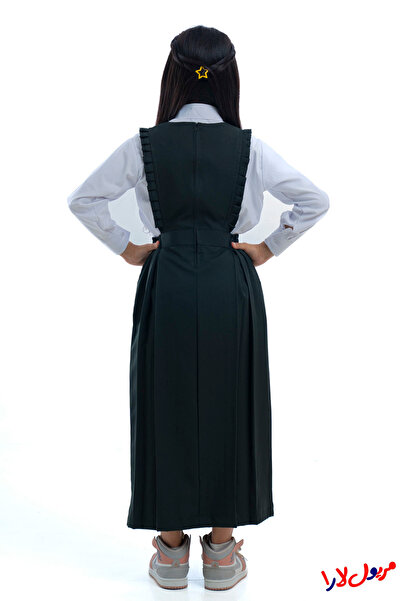 maryool lara Olive green apron with a square front neckline