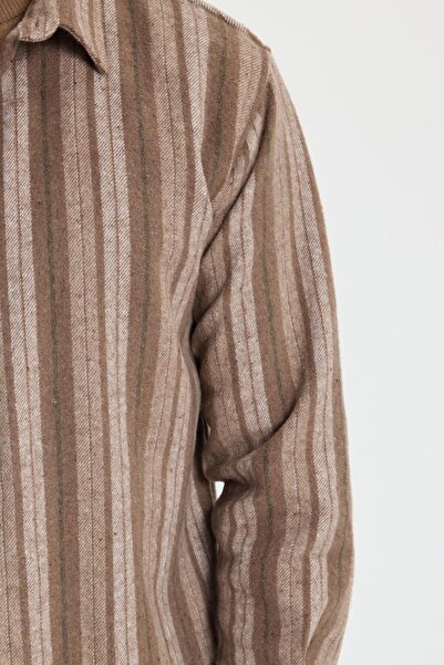 Tudors Ανδρικό πουκάμισο Relax Fit Άνετο Αθλητικό Πουκάμισο με ριγέ γιακά Ξυλοκόπος