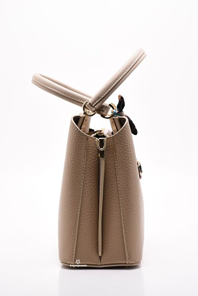 Jasmin Mink Three Compartment Women's Shoulder Bag with Shoulder Strap