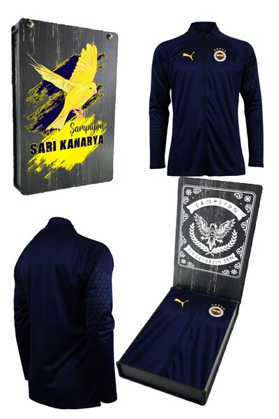 Fenerbahçe Hanorac pentru copii, original 23/24 UV, în cutie, cu fermoar complet, albastru închis